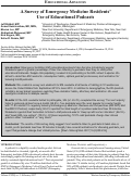 Cover page: A Survey of Emergency Medicine Residents’ Use of Educational Podcasts