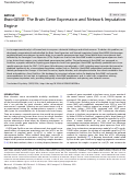 Cover page: BrainGENIE: The Brain Gene Expression and Network Imputation Engine