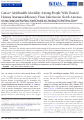 Cover page: Cancer-Attributable Mortality Among People With Treated Human Immunodeficiency Virus Infection in North America