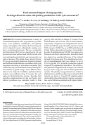 Cover page: Environmental impact of using specialty feed ingredients in swine and poultry production: A life cycle assessment.