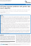 Cover page: 3D Protein structure prediction with genetic tabu search algorithm