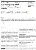 Cover page: A Case of Disseminated Histoplasmosis From California, in the Setting of Secondary Hemophagocytic Lymphohistiocytosis: A Diagnostic Challenge