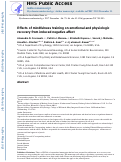 Cover page: Effects of mindfulness training on emotional and physiologic recovery from induced negative affect