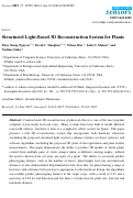 Cover page: Structured Light-Based 3D Reconstruction System for Plants