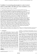 Cover page: Feasibility of reconstructing paleoatmospheric records of selected alkanes, methyl halides, and sulfur gases from Greenland ice cores