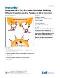 Cover page: Suppression of Fcγ-Receptor-Mediated Antibody Effector Function during Persistent Viral Infection