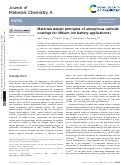 Cover page: Materials design principles of amorphous cathode coatings for lithium-ion battery applications