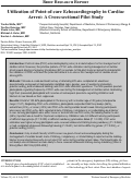 Cover page: Utilization of Point-of-care Echocardiography in Cardiac Arrest: A Cross-sectional Pilot Study