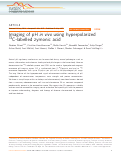 Cover page: Imaging of pH in vivo using hyperpolarized 13C-labelled zymonic acid