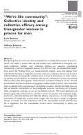 Cover page: “We’re like community”: Collective identity and collective efficacy among transgender women in prisons for men