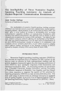 Cover page: The Intelligibility of Three Nonnative English-Speaking Teaching Assistants: An Analysis of Student-Reported Communication Breakdowns