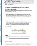 Cover page: Temperature-dependent behaviors of parasitic helminths