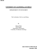 Cover page: The Cyclicality of Job Loss and Hiring