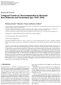 Cover page: Temporal Trends in Chorioamnionitis by Maternal Race/Ethnicity and Gestational Age (1995–2010)