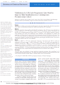 Cover page: Validation of a panel of cell-cycle progression genes for improved risk stratification in a contemporary radical prostatectomy cohort.