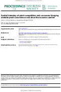 Cover page: Spatial interplay of plant competition and consumer foraging mediate plant coexistence and drive the invasion ratchet