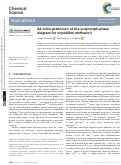 Cover page: Ab initio prediction of the polymorph phase diagram for crystalline methanol