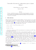 Cover page: Universality theorems for configuration spaces of planar linkages