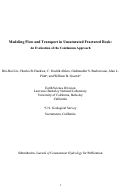 Cover page: Modeling flow and transport in unsaturated fractured rock: An evaluation of the continuum approach