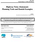 Cover page: Highway Noise Abatement: Planning Tools and Danish Examples