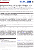 Cover page: High Genetic Diversity of Plasmodium falciparum in the Low-Transmission Setting of the Kingdom of Eswatini.