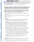 Cover page: Moderate and Vigorous Intensity Exercise During Pregnancy and Gestational Weight Gain in Women with Gestational Diabetes