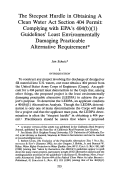 Cover page: The Steepest Hurdle in Obtaining a Clean Water Act Section 404 Permit: Complying with EPA's 404 (b)(1) Guidelines' Least Environmentally Damaging Practicable Alternative Requirement