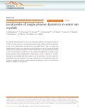 Cover page: Local probe of single phonon dynamics in warm ion crystals