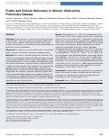 Cover page: Frailty and Clinical Outcomes in Chronic Obstructive Pulmonary Disease