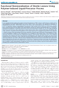 Cover page: Functional remineralization of dentin lesions using polymer-induced liquid-precursor process.