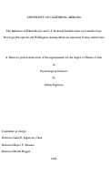 Cover page: The Influence of Ethnic/Racial and U.S. National Identification on Cannabis User Prototype Perceptions and Willingness Among Mexican American Young Adult Users