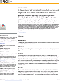 Cover page: A Bayesian mathematical model of motor and cognitive outcomes in Parkinson’s disease