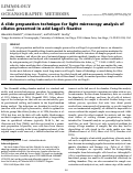 Cover page: A slide preparation technique for light microscopy analysis of ciliates preserved in acid Lugol's fixative