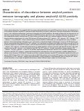 Cover page: Characteristics of discordance between amyloid positron emission tomography and plasma amyloid-β 42/40 positivity