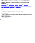 Cover page: Elliptic Cylinder Airborne Sampling and Geostatistical Mass Balance Approach for Quantifying Local Greenhouse Gas Emissions
