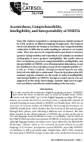 Cover page: Accentedness, Comprehensibility, Intelligibility, and Interpretability of NNESTs