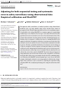 Cover page: Adjusting for both sequential testing and systematic error in safety surveillance using observational data: Empirical calibration and MaxSPRT