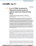 Cover page: K2P2.1 (TREK-1) potassium channel activation protects against hyperoxia-induced lung injury