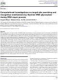 Cover page: Computational investigations on target-site searching and recognition mechanisms by thymine DNA glycosylase during DNA repair process