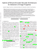 Cover page: Hybrid LSTM and Encoder–Decoder Architecture for Detection of Image Forgeries