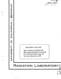 Cover page: LOW CAPACITY GIANT FISSION IONIZATION CHAMBER