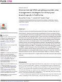 Cover page: Environmental DNA sampling provides new management strategies for vernal pool branchiopods in California