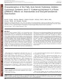 Cover page: Characterization of the Fatty Acid Amide Hydrolase Inhibitor Cyclohexyl Carbamic Acid 3′-Carbamoyl-biphenyl-3-yl Ester (URB597): Effects on Anandamide and Oleoylethanolamide Deactivation