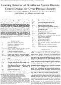 Cover page: Learning Behavior of Distribution System Discrete Control Devices for Cyber-Physical Security