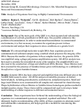 Cover page: Analysis of Organisms Surviving in Highly Contaminated Environments