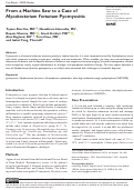 Cover page: From a Machine Saw to a Case of Mycobacterium Fortuitum Pyomyositis