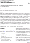 Cover page: Tau oligomers accumulation sensitizes prostate cancer cells to docetaxel treatment