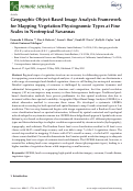 Cover page: Geographic Object-Based Image Analysis Framework for Mapping Vegetation Physiognomic Types at Fine Scales in Neotropical Savannas