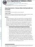 Cover page: Sleep characteristics of Veterans Affairs Adult Day Health Care participants.