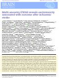 Cover page: Multi-ancestry GWAS reveals excitotoxicity associated with outcome after ischaemic stroke